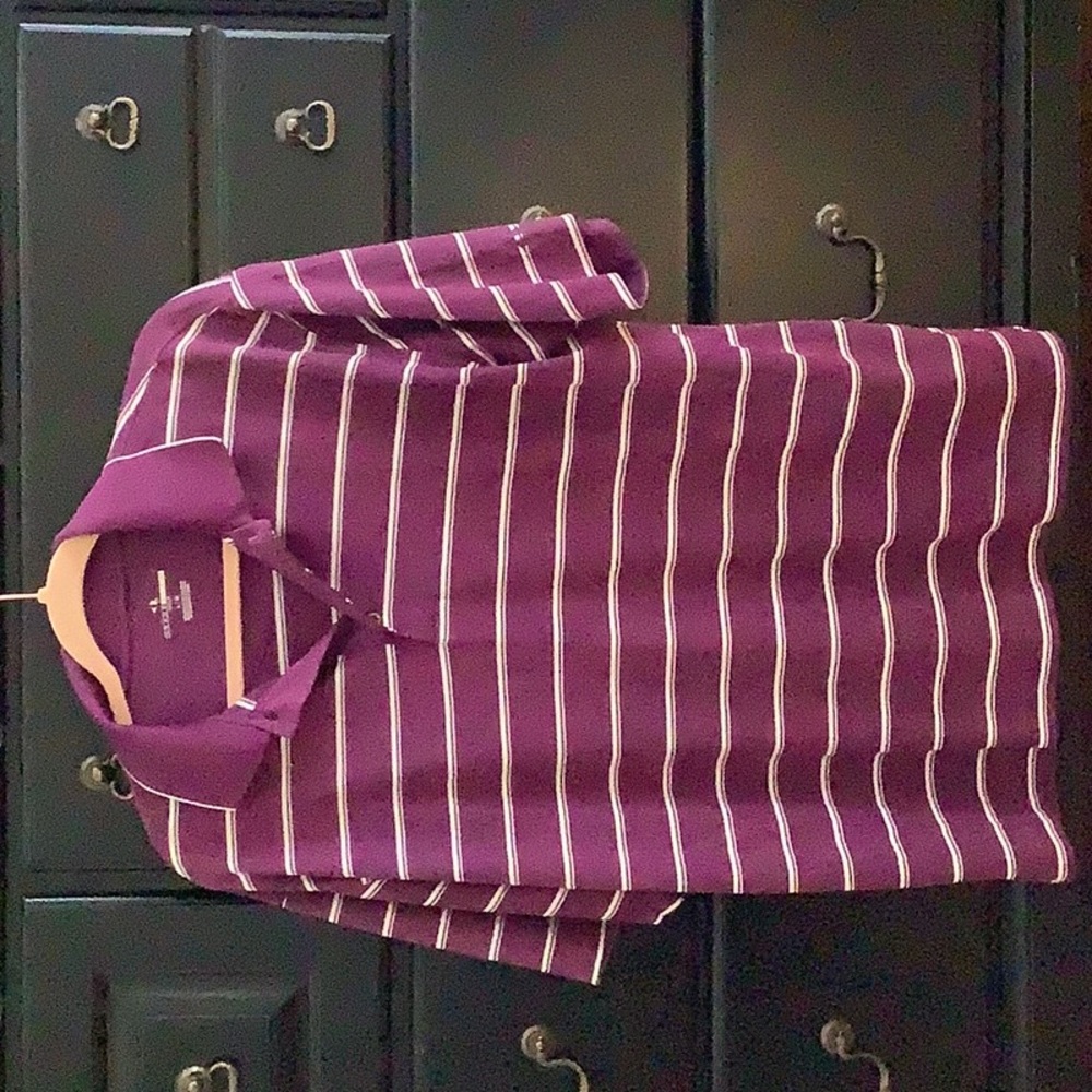 Mens striped golf shirt